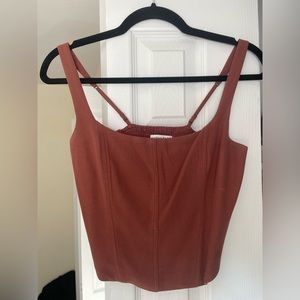 Abercrombie & Fitch Brown Corset Top Size Small
